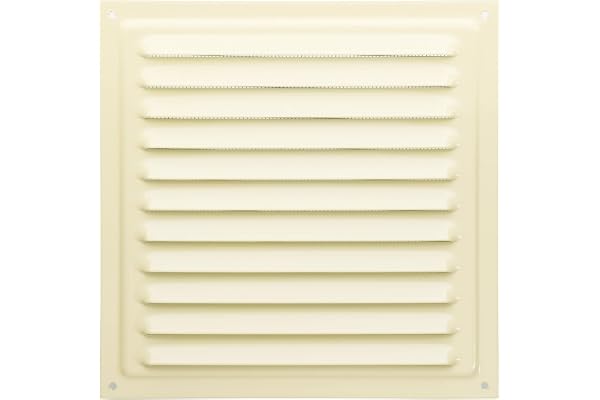 Grille de ventilation en métal Belüftung Entlüftung (20x20 cm, Beige)