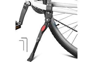 Ylinwtech Pata de Cabra Lateral,Pata de Cabra para Bicicleta,Pata de Cabra para Bicicleta de Aleación,Aluminio,Ajustable,para Bicicleta de Montaña,Bicicleta de Carretera y Bicicleta Plegable