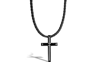 SERASAR Premium Leder Halskette Herren | Edelstahl Anhänger | Sicherer Verschluss | Drei Farben | Inklusive Schmuckschachtel