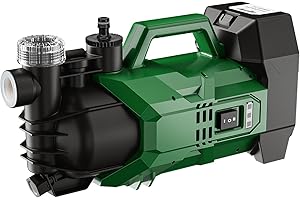 Mellif Akku Gartenpumpe kompatibel mit Makita Akku 18V, Akku Wasserpumpe mit 2.2 Bar, Max. 2800 L/hFördermenge, 22M Förderhöhe, 2 Förderstufen, Überlastschutz (Ohne Akku)