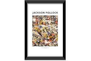 LABORATORIO 102 Quadro Jackson Pollock Convergenza 1952 (20x30 cm) Arte Contemporanea - Stampa Fotografica da Parete con Cornice inclusa - Poster Moderno Pronto da Appendere