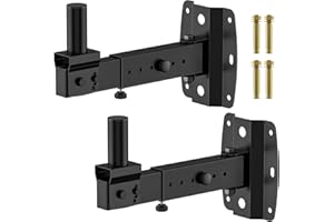 NOTIELA Pair of Adjustable PA Speaker Wall Mount Bracket for JBL, QSC, Yamaha, RCF Speakers with 35mm Mounting Hole - Heavy-duty PA Speaker Mount Hold up to 110 Lbs for Space Saving Wall Speakers Mounts