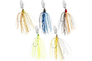 BOPRKTM 5 Piezas Señuelos de Pesca Spinning Mar Señuelos Spinning Mar Conjunto de Cebo Señuelo de Pesca Jig Cebos Artificiales de Pesca para Rio Mar Señuelos para Lucio Perca Black Bass Trucha