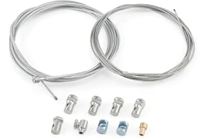 TKSE Motorcykelkopplingskabel 2,5 m med 9 nipplar | 2,5 m kopplingskabel & kabel universell reparationssats för cykel moped m