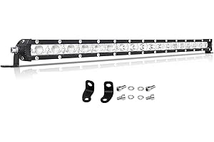 PICAA Led Barre Lumineuse Super Slim 20 pouces 53.5cm 90W Une Rangée Rampe a led barre de led Combo Faisceau de Spot D'inondation 12V 24V hors route Voiture Véhicules 4x4 SUV ATV Camion Tracteur