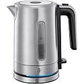 Russell Hobbs Mini Su Isıtıcısı Kompakt Paslanmaz &Ccedil;elik, 0.8L, 2200W, Led Aydınlatma, Kire&ccedil; Filtresi, Optimize Edilmiş D&ouml;kme 
