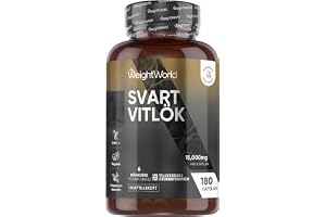 Svart vitlök 100:1-15000 mg per kapsel - Allium Sativum - 180 veganska kapslar - 6 månaders förbrukning - Vitlök (svart vitlö