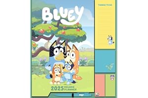 2025 Calendar Bluey Deluxe Planner Month to View Family Organiser Calendar Official Product