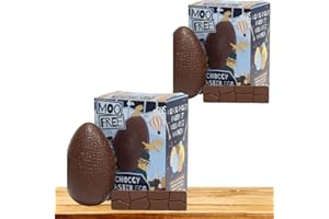 KENNYKRAFTS 2 x Moo Free Milk Chocolate Easter Egg with Choccy Mini Bar - Easter Egg 2023 Happy Easter Chocolate Gifts