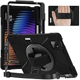 Fogy Xiaomi Mi Pad 7/Pad 7 Pro/Mi Pad 8/8 Pro/Poco Pad X1 11,2 In&ccedil; ile Uyumlu Defender Tank Zırh Silikon Askılı Standlı Kılıf