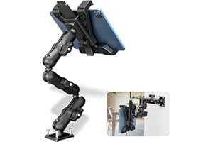 OHLPRO Support Tablette Voiture à Fixation Vissée, Bras Réglable 3 Sections, Rotule 360°, Support iPad/Tablette 7-11" pour Camion, Tableau de Bord, Bureau, Mur
