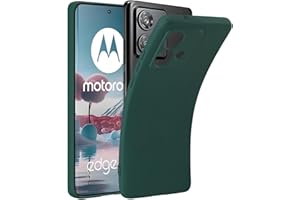 32nd Silicone Liquido Custodia Antiurto Slim Cover per Motorola Edge 40 Neo Custodia Protettiva Compatta, Sottile e Resistente - Verde Acqua Scuro