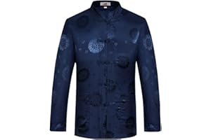 G-LIKE Chinese Clothing Tang Suit - Traditional China Ancient Costume Martial Arts Tangzhuang Kung Fu Long Sleeve Jacket Suits Shirt Outfit Uniform Cloth for Men and Women- Brocade