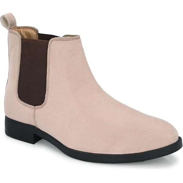 Buy JIONS Mens Slip-on Suede Chelsea Boots, Genuine Leather  display picture 1