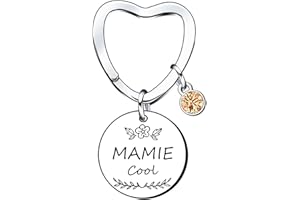Lumengqi Cadeau Mamie Porte-clés Mamie Cadeau pour la fête des Grands-mères Cadeau Idée Cadeau Grands-Mères Fete Des Grand Mere Anniversaire Noel Meilleur Mamie