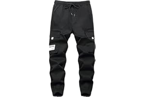 SERENYOU Kinder Cargo Hose Jungen Cargohose Jugendliche Freizeithose Jungs Jogginghose mit Elastischem Bund