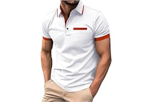 NNGOTD Polo T Shirts for Men UK Short Sleeves Collared T-Shirts Color Block Sports Golf Polos Outdoor Sports Athletic Tennis Performance Breathable T-Shirt for Golf Tennis Work Golf Clothing T-Shirts