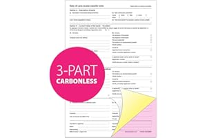 oceanpads Duty of Care Waste Transfer Note Pad, A4, 3-Parts Triplicate, Carbonless Paper (Product Ref 69837) [Pack 1]