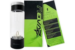 2VABU Molecular Sport - Botella Agua Hidrogenada Recargable - 1400 PPB Hidrógeno Molecular - Tecnología SPE y PEM - 400 ml – Incluye Funda Protectora