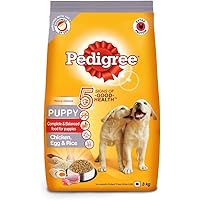 Pedigree Puppy Dry Dog Food, (High Protein Variant) Chicken, Egg & Rice, 3 kg