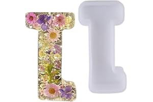 TUXXJZM Silicone Alphabet Resin Molds, Letter Silicone Mould for Crafts, Epoxy Resin Casting Molds, Alphabet Epoxy Resin Silicone Mold, Capital Letter Symbol Mold, Alphabet Letter Baking Mold