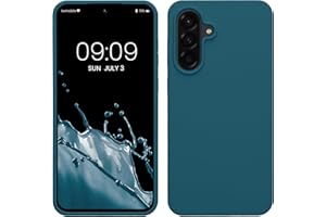 kwmobile Hülle kompatibel mit Samsung Galaxy A56 5G Hülle - Silikon Handy Case - Handyhülle weiche Oberfläche - kabelloses Laden - Petrol matt