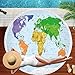 Produktbild Runde Strandtuch Picknickdecke Dicke Tapisserie Mit Quaste Urlaub Picknick Reise Yoga Matte Schwimmen Schal Wrap Sonnenbaden Blätter Camping Gym Sport Handtuch A