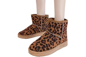 Osheoiso Stivaletti da Neve Donna Ragazza Stivali da Neve Foderato Caldo Scarpe Invernali Foderati Scarponcino Scarpe Boots Antiscivolo Caviglia Piatto Snow Boots