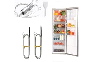 C100AE 6Pcs Kühlschrankbürste Kühlschrank Reiniger Reinigungsbürste Flexible Rohrreinigungsspirale mit Bürste Abflusslochentferner Reinigungsset Reinigungswerkzeug für Kühlschrank Abflussloch