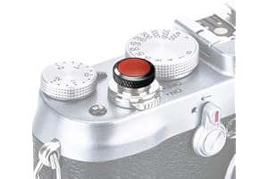 PROfezzion Deluxe & Robustes Metall Weichen Sharp Auslöseknopf für Sony RX1, RX1 R, RX1 RII, RX10, RX10 II, RX10 III, RX10IV etc. Kameras - Schwarz mit Braun PU Leder Oberfläche