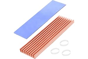 Haojiaho M.2 2280 SSD Kühlkörper, Kupfer, 70 x 21 x 6 mm, Laptop NVMe M.2 Kühlkörper mit Silikon Wärmeleitpad für 2280 M2 SSD Laptop