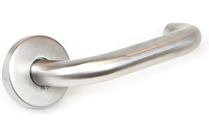 Emuca Invändiga dörrhandtag, med D.53 mm rose, U-modell, Rostfritt stål, satinnickel.