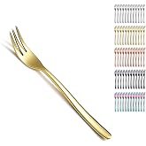 Kyraton Golden Dessert Forks 14 cm Stainless Steel Titanium Coated Golden Dessert Forks Fork Silver Cake Forks Fruit Forks