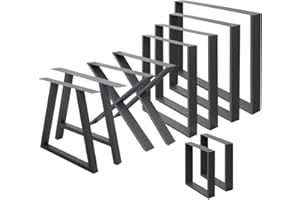 ECD Germany Set 2x Gambe Industriali per Tavolo Telaio Antracite Design ad A 70 x 72 cm in Acciaio Verniciato a Polvere Stile Industriale Base Supporto Mobile Scrivania Tavolo da Pranzo Ufficio