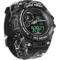 Herren-Uhr Mit 10 ATM Wasserdichtigkeit – Chronograph, Stoppuhr, Wecker, Duale Zeitzonen, 100 M Wasserdicht