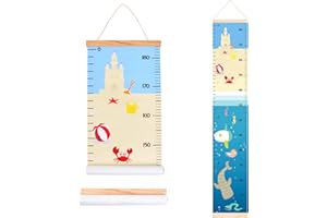 ELITECRAN Metro Altezza Bambini da Parete, Bambini Altezza Crescita Grafico Misurazione, Rimovibile Decorazione Murale Tabella di Crescita, Grafico Pensile Parete Righello Misura Dell'altezza in Tela