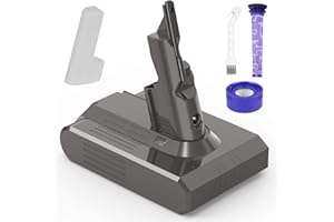 ASUNCELL 21.6V 4600mAh V7 Batteria per Dyson V7, V7 Motorhead, V7 Trigger, V7 Animal, V7 Abosolute, V7 Car + Boat, V7 HEPA Aspirapolvere con 1 filtro spazzolato 1 elemento filtro posteriore