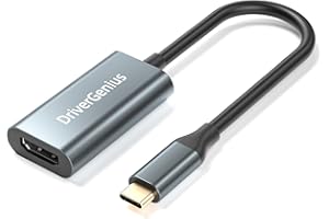 DriverGenius Adaptateur USB-C vers HDMI 4K (DP Alt Mode) - Unidirectionnel Convertisseur USB Type-C vers HDMI, M/F