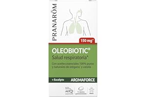 PRANAROM - Aromaforce Oleobiotic - Salud de las Vías Respiratorias - Aceites Esenciales 100% Puros E Integrales - 15 Cápsulas