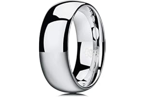 Three Keys Jewelry Silver Tungsten Wedding Ring Bands for Men Women 2mm / 4mm / 6mm / 8mm
