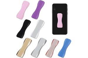NYXSEAT Lot de 8 supports de doigt pour smartphone, poignée de téléphone autocollante, dragonne pour téléphone portable, support de téléphone, accessoire de téléphone pour utilisation à une main (8 couleurs)