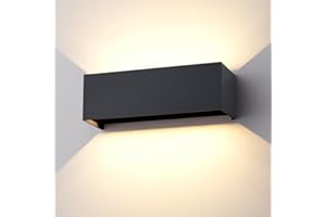 Klighten Lampa ścienna 30 W wewnątrz/na zewnątrz regulowana wiązka światła LED lampa ścienna IP65 wodoodporna 3000K ciepła biel kinkiety ścienne, antracytowe