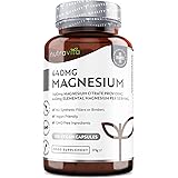 Nutravita Magnesio Citrato 1480 mg - 440 mg di Magnesio Elementare per Dose - 180 Capsule Vegane