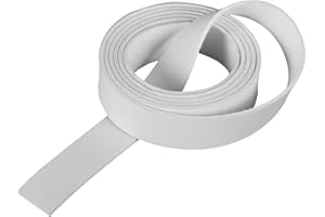 QUARKZMAN Cinturino in Pelle 1.5cm(0.6" Larghezza) 100cm(40" Lunghezza) Strisce di Pelle Bianche per Artigianato Fai da Te, Gioielli, Portachiavi