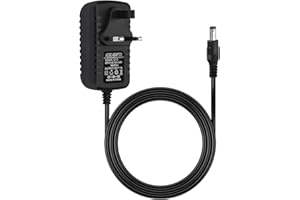 CKDSA 12V 1A Power Supply Adapter UK AC/DC Adapter 100-240V 50/60Hz to DC 12V 12W Converter Adapter Charger for Kids Ride on Car LED Strip Lights Router Surveillance Camerasand 5.5x2.5mm & 5.5x2.1mm DC Plug