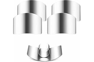 RSYHVG 4PCS Stainless Steel Finger Shield, Knife Finger Guards for Cutting Food and Vegetables Stainless Steel Finger Protector Safe Chopping Tools for Slicing Dicing Chopping