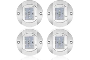 Baceyong 4 luci a LED per barche con 8 viti, 12 V LED per interni per imbarcazioni, luce barca a specchio di poppa, luci di via per barca led