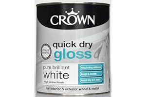 Crown Quick Dry Gloss Pure Brilliant White 750ml Wood & Metal, Internal & External