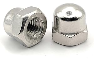 Ecrou Borgne Inox M8 | Ecrous Borgnes Hexagonal | Norme DIN 1587 en Acier Inoxydable A2-070 (V2A/304) | Ecrou capuchon Inox protection vis, boulons, tiges filetées Ø 8mm : LOT DE 5 Pcs - ProRaje