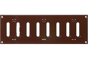 STEINBERG14 300x100mm Regolabile Griglia di Ventilazione in Metallo Marrone - Griglie D'Aerazione con Lamelle Richiudibili